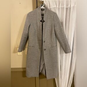 Adorable long grey old navy coat (xs)